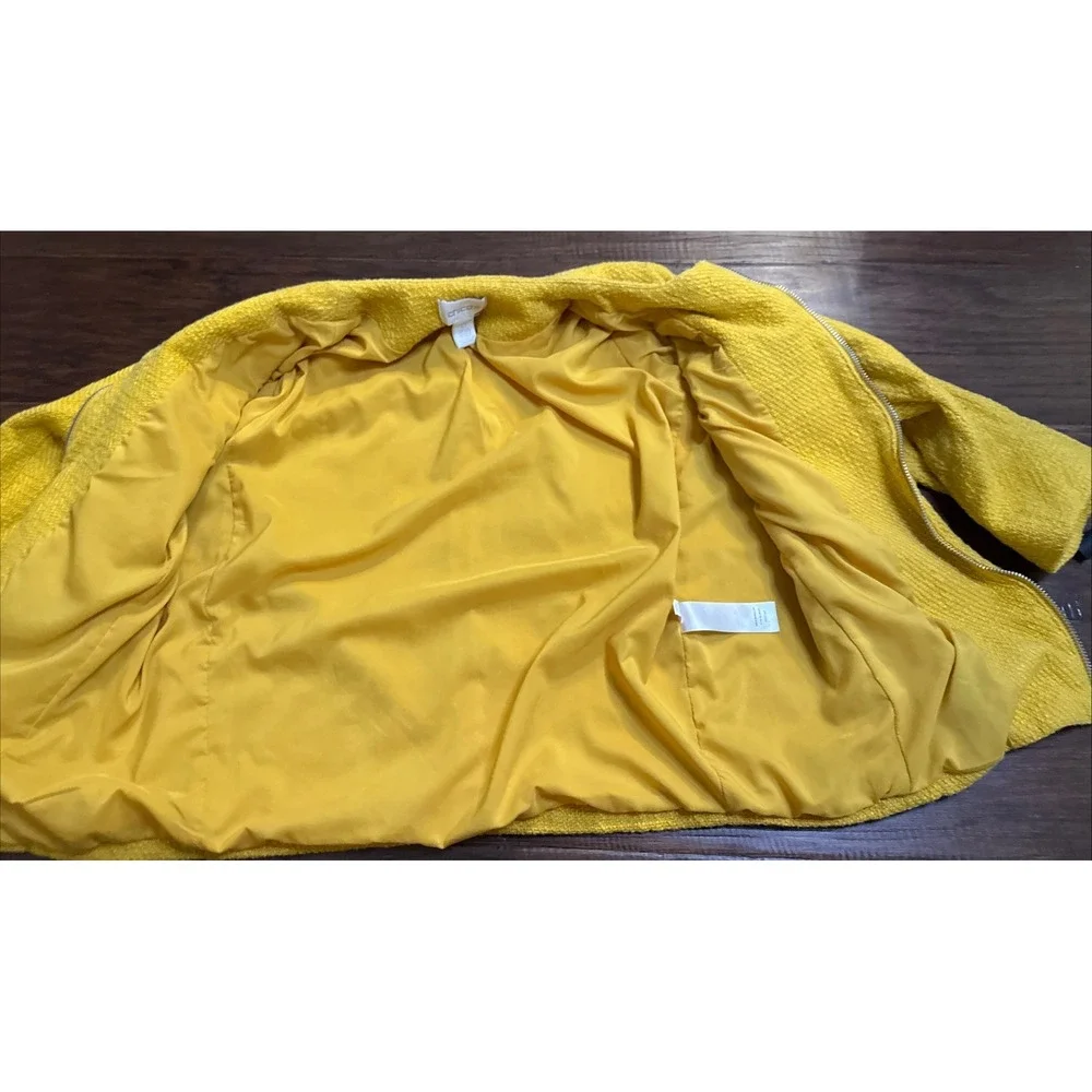 Chico's Womens Blazer Jacket‎ Yellow Size 0